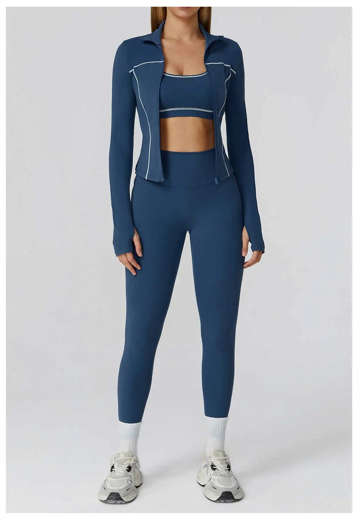 Yoga Set 2/3PCS Sports Outfits Women Clothes Fitness Tracksuit Gym Legging Workout Long Sleeved Female Bra Yoga Suit Sportswear