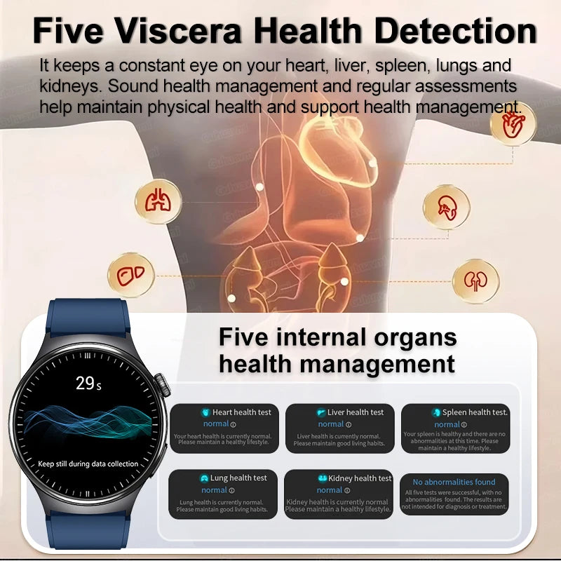 New Upgraded Health Monitoring Uric Acid Blood Pressure Blood Oxygen Heart Health Check Smart Watch ECG smart watches Man 2025