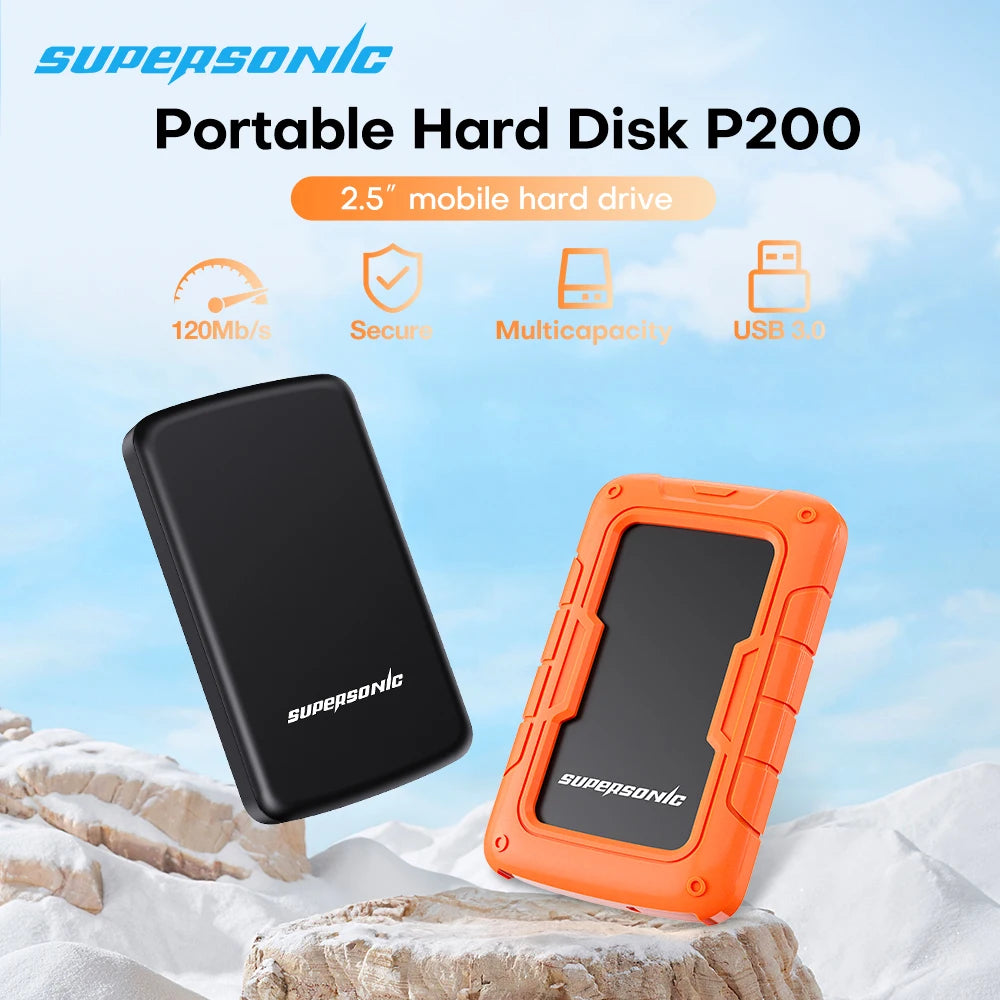 Supersonic Portable Hard Drive PHDD USB 3.0 1TB 500G 2.5 Inch External SSD Hard Disk