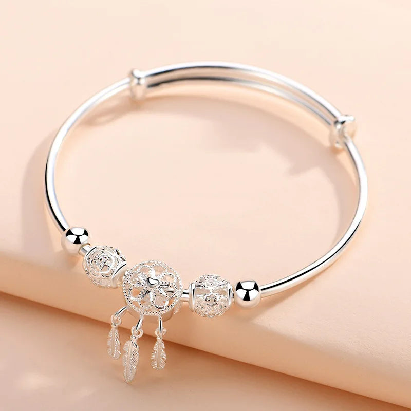 925 Silver Hollow Bell Bangle