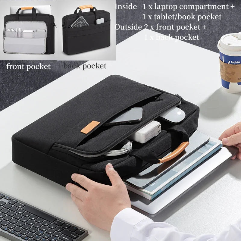 Laptop Bag 15.6 16 17.3 Inch Men Business Briefcase Computer Messenger Bag for MacBook Acer Asus Lenovo HP Toshiba Huawei Dell