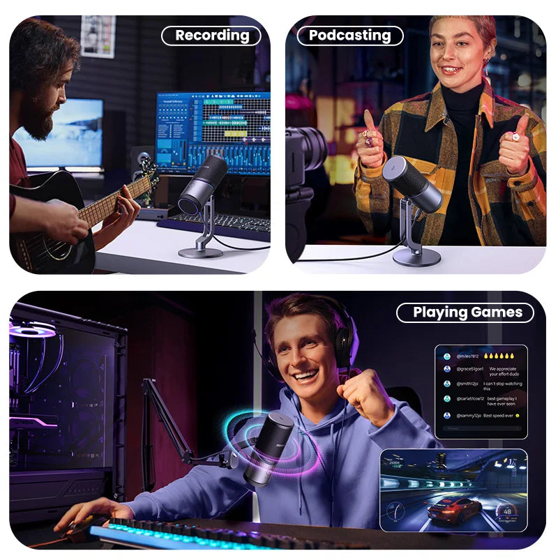 UGREEN USB Microphone with RGB Modes Professional Condenser Mic