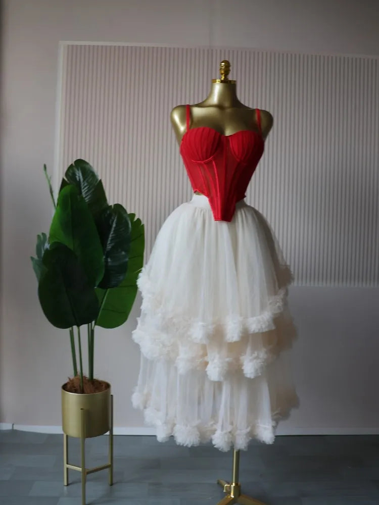 Women's Dress Set Sleeveless Strap Tops and Pleated Tiered Skirts Suit Elegant Vacation Birthday Two 2 Piece Set Outfits