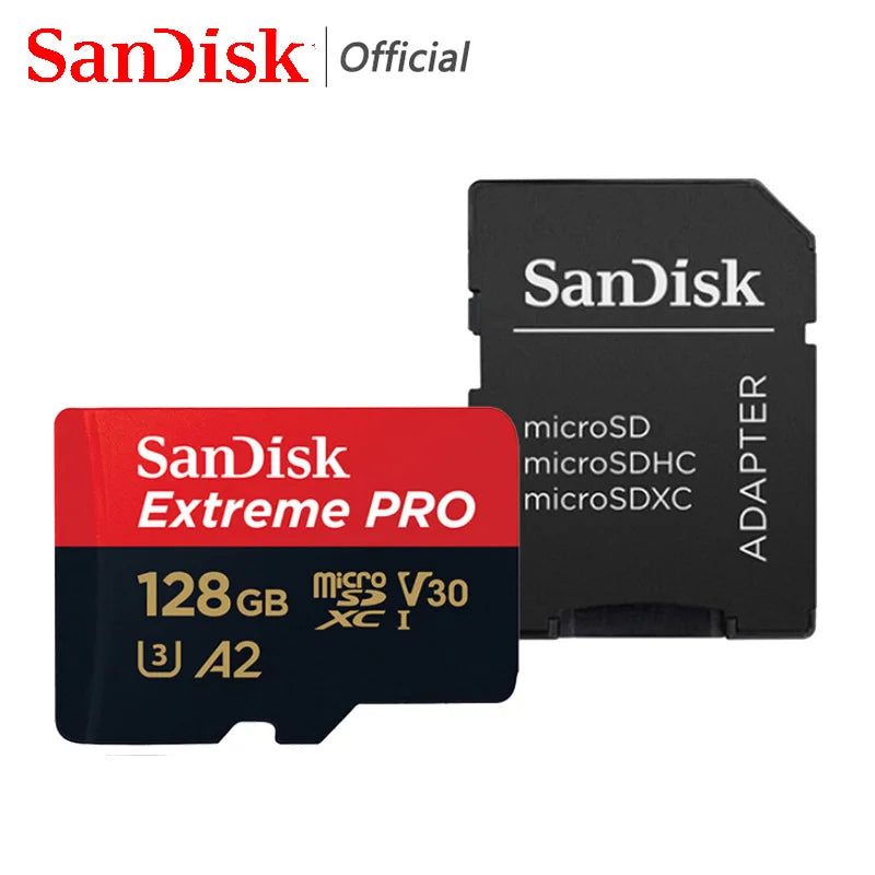 SanDisk Extreme PRO Micro SD Card 128GB 64GB 32GB 512GB 256G 400G Micro SD 1TB Flash Memory Card SD U3 4K V30 Microsd TF Cards