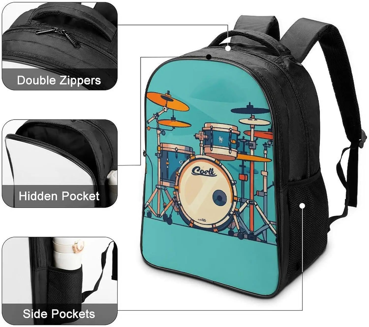 Rose Gothic Laptop Backpack,16 Inch Fashion Travel Backpacks