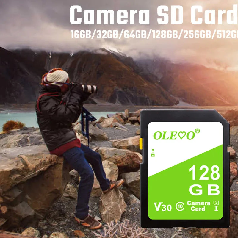 64GB Camera SD Memory Card 128GB 4K UHD Recoding, U3, Class10, V30, A1, 256GB 512GB SD for Camera, DVD
