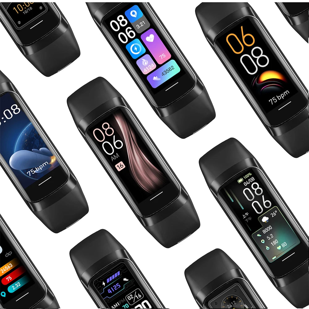 AMOLED Smartwatch Body Temperature Monitor Fitness Clock