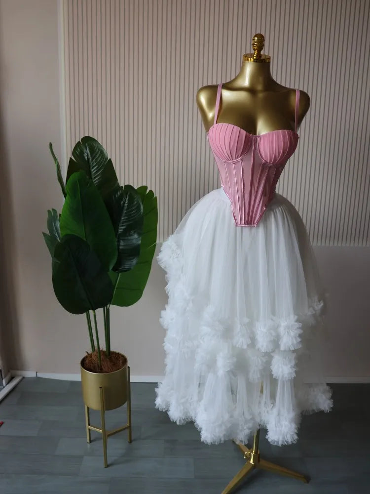 Women's Dress Set Sleeveless Strap Tops and Pleated Tiered Skirts Suit Elegant Vacation Birthday Two 2 Piece Set Outfits