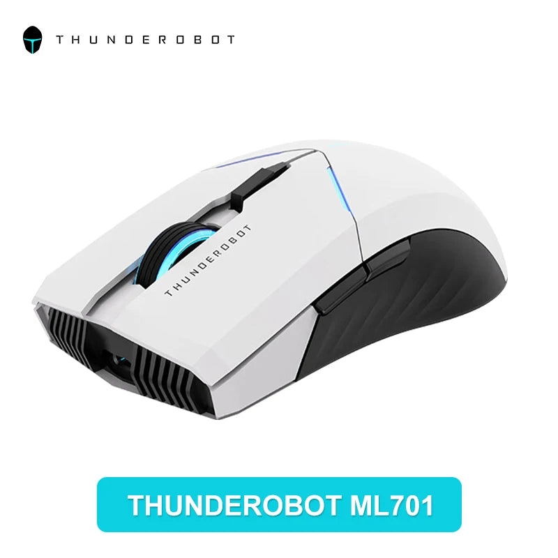New ThundeRobot ML701 Wireless Gaming Mouse 4000DPI 600mAh Gamer Rechargeable 2.4G PAW3212 Wireless Mouse for Laptop PC Gaming