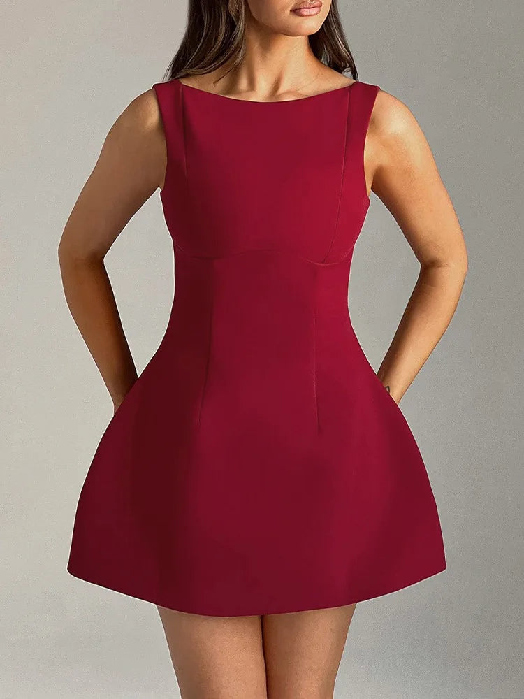 Sexy Slim-fitting Backless  Short Dress