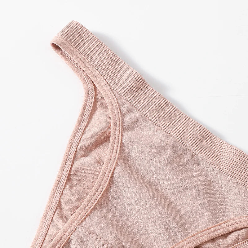 3PCS Set Women's High Rise Brazilian Panties Stretch Seamless Soft Sexy Lingerie