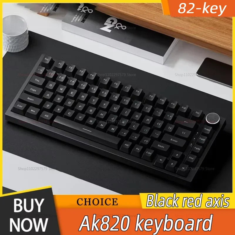 AK820 Wired Mechanical Gaming Keyboard 75 Compact Layout Full Keys RGB Backlit Hot Swappable for PC Laptop Esports Versatile
