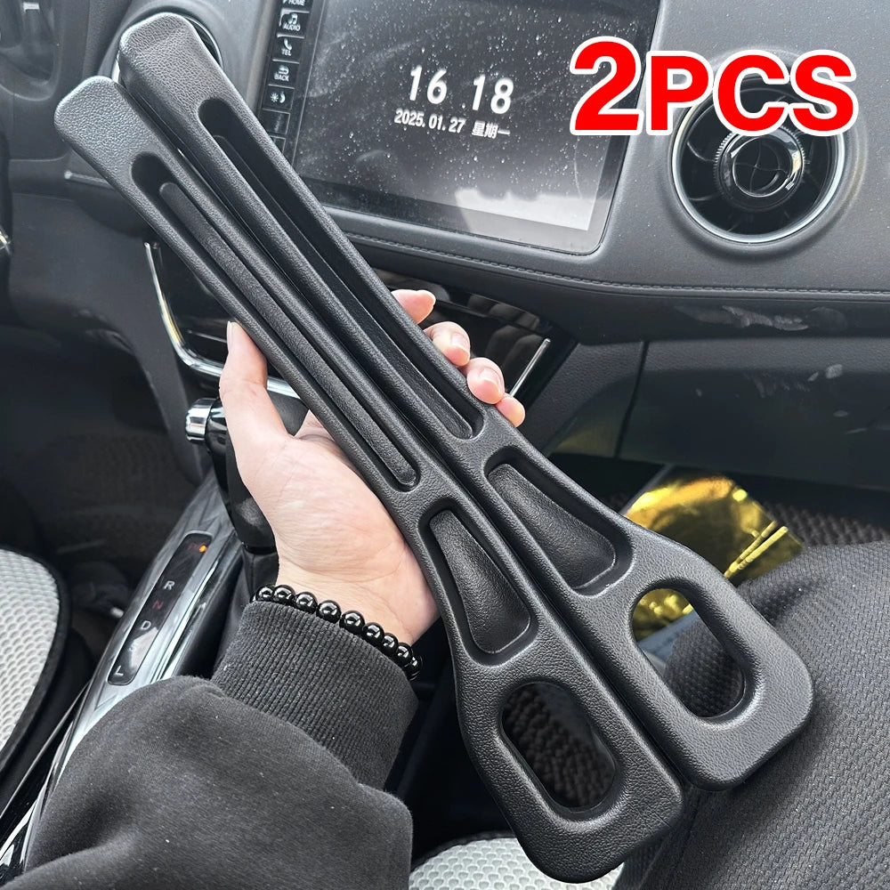 2pc Car Seat Gap Filler Organizer Pu Waterproof Car Seat Gap Plug Strip with 2 Grooves Seat Gap Storage Auto Interior Accessorie