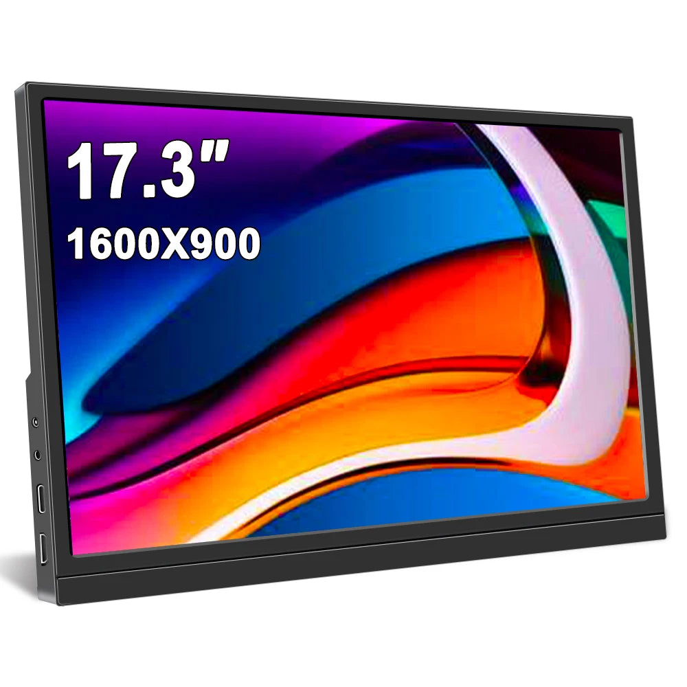 17.3 Inch Portable Monitor TFT Panel LCD Screen External Monitor PC USB C HDMI-compatible