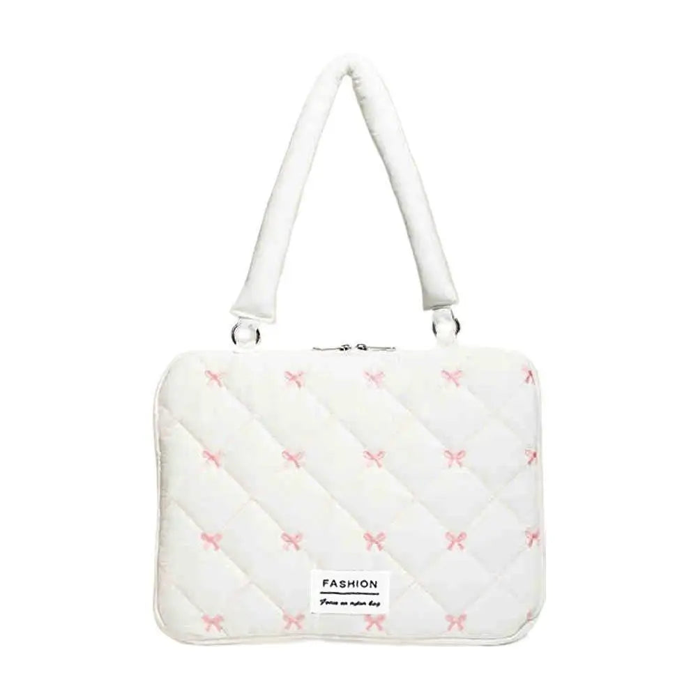 Travel Bag 15inch Portable Laptop Bags Bow with Handle Laptop Case Soft Material Cute Notebook Sleeve Travel