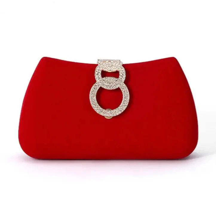 Red Moon Clutch Bags Design Women Clutches Diamonds Golden Velvet Evening Bags Party Wedding Handbags Purse Shoulder Bags