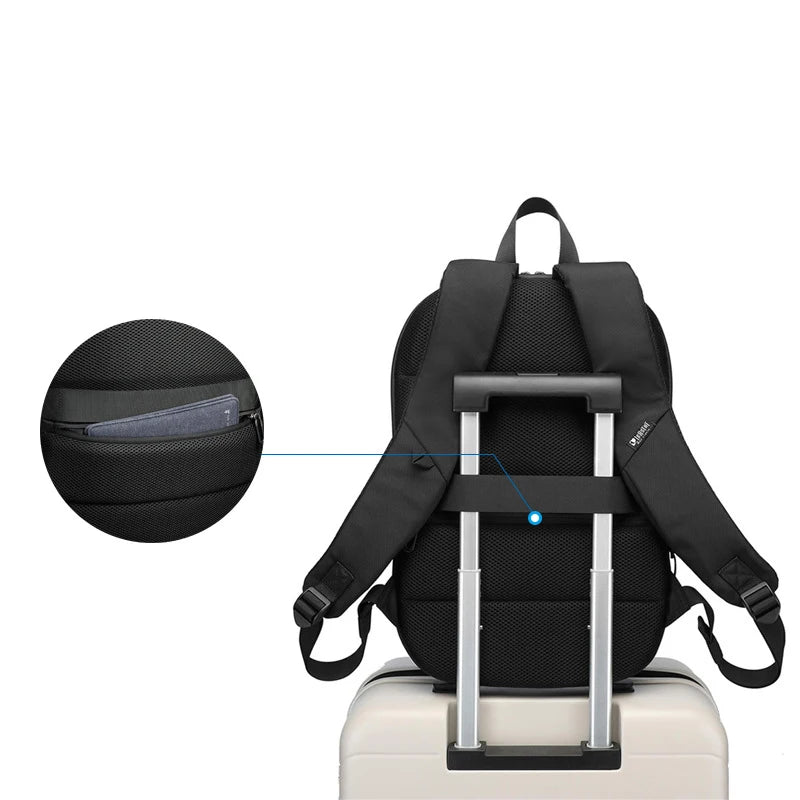 laptop backpack laptop Thin Laptop Bag Unisex 14-inch Simple Business Backpack Lightweight Casual Expandable School Students Bag