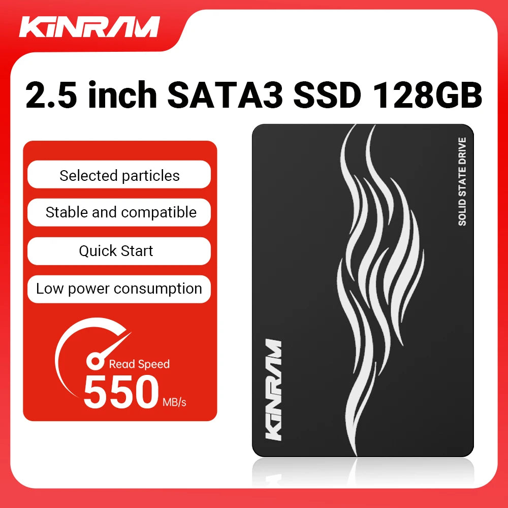 KinRam 2.5" SATA3 SSD 120GB 128GB 240GB 256GB 512GB 1TB SATA 3 Internal Solid State Drive 1TB 500GB Hard Disk For Desktop Laptop
