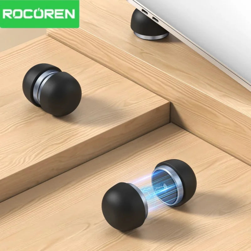 Rocoren Laptop Stand Notebook Accessories Laptop Mushroom Holder Magnetic Mini Cooler Stand for Macbook Pro Air Support Bracket