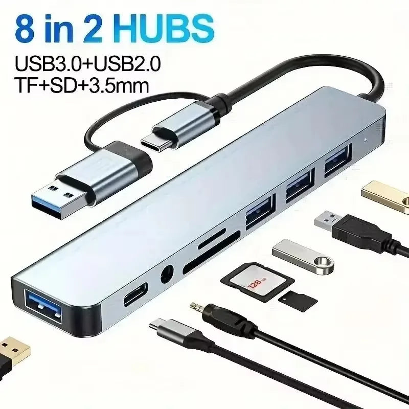 3 in 1 Usb Hub USB C to HDMI-compatible Splitter HUB Type-c to HDMI