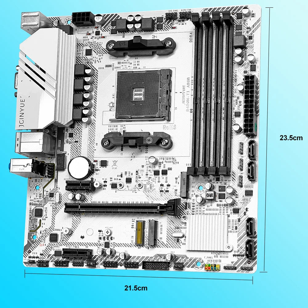1PC B450M-TI ARGB Motherboard M.2 NVME ARGB PC Motherboard AMD Processor Dual-Channel 4*DDR4 Memory AM4 USB Mainboard