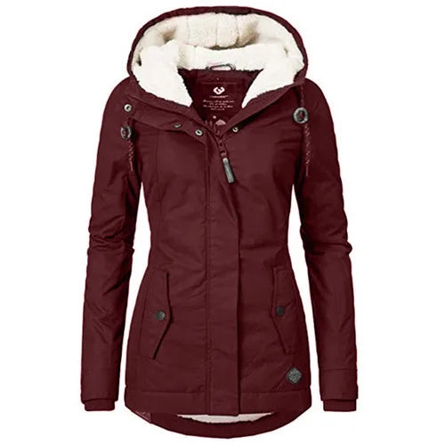 WJ48 - Women's Lined Duck Parka With Convertible Hood