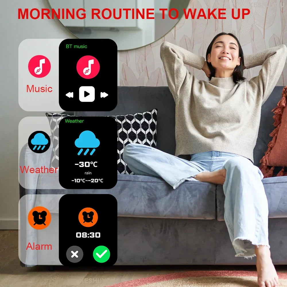 Smart Watch 2.01 Inch HD Display Answer Make Call Message Preview Sport Modes DIY Dial Weather Forecast For Men Women