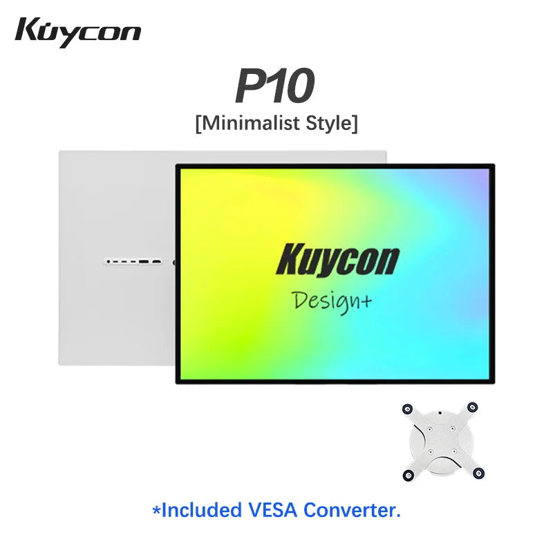 Original Kuycon P10 Gaming Computer Monitor Aluminum Alloy UHD 4K HDR400 PC Display Quick Response AMD Free Sync Desktop Screen