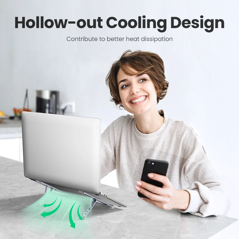 UGREEN Laptop Stand Holder For MacBook Air Pro Foldable Aluminum Notebook Stand Tablet Stand Laptop PC Support Macbook Stand