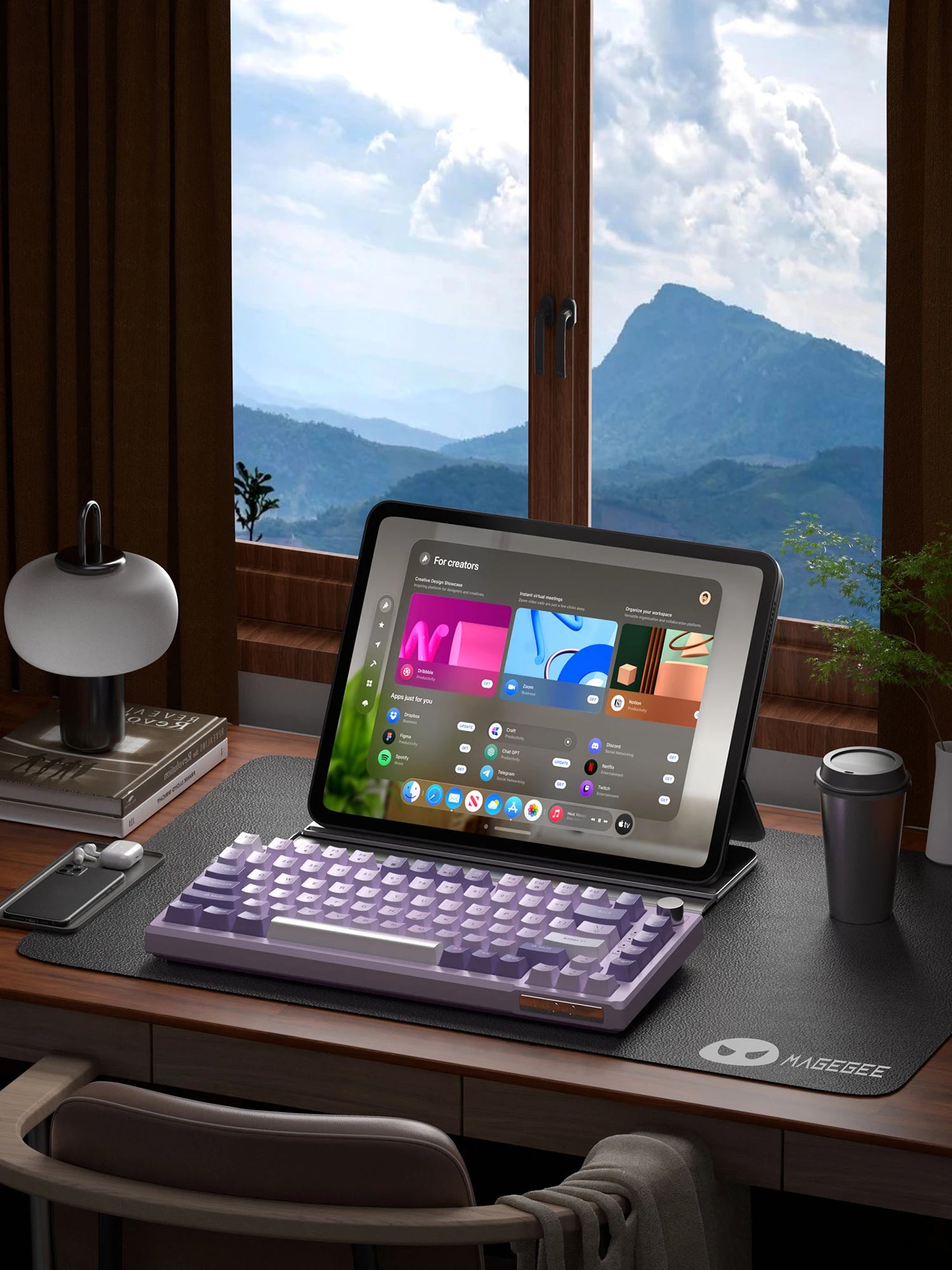 MageGee SKY81 75% Mechanical Gaming Keyboard, RGB Gasket Hot Swappable Wired Custom Creamy Sound Dampening Keyboard with Knob