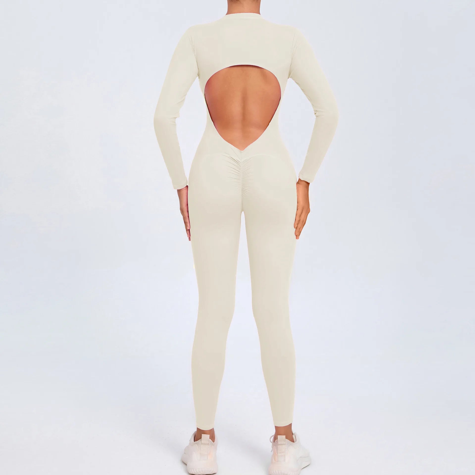 Quick-drying Zipper Yoga Jumpsuit Fitness Training Sports Tights