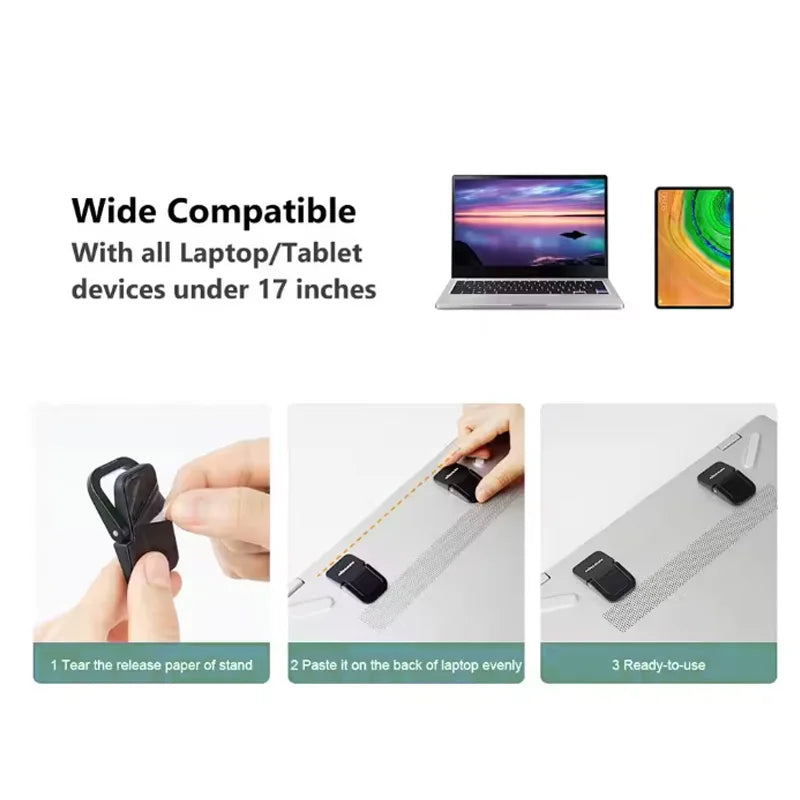 WeSeW 1 Pair Laptop Stand Portable Aluminum Notebook Stand 11.6-17inch for iPad for Macbook Air for HP For Lenovo For Asus