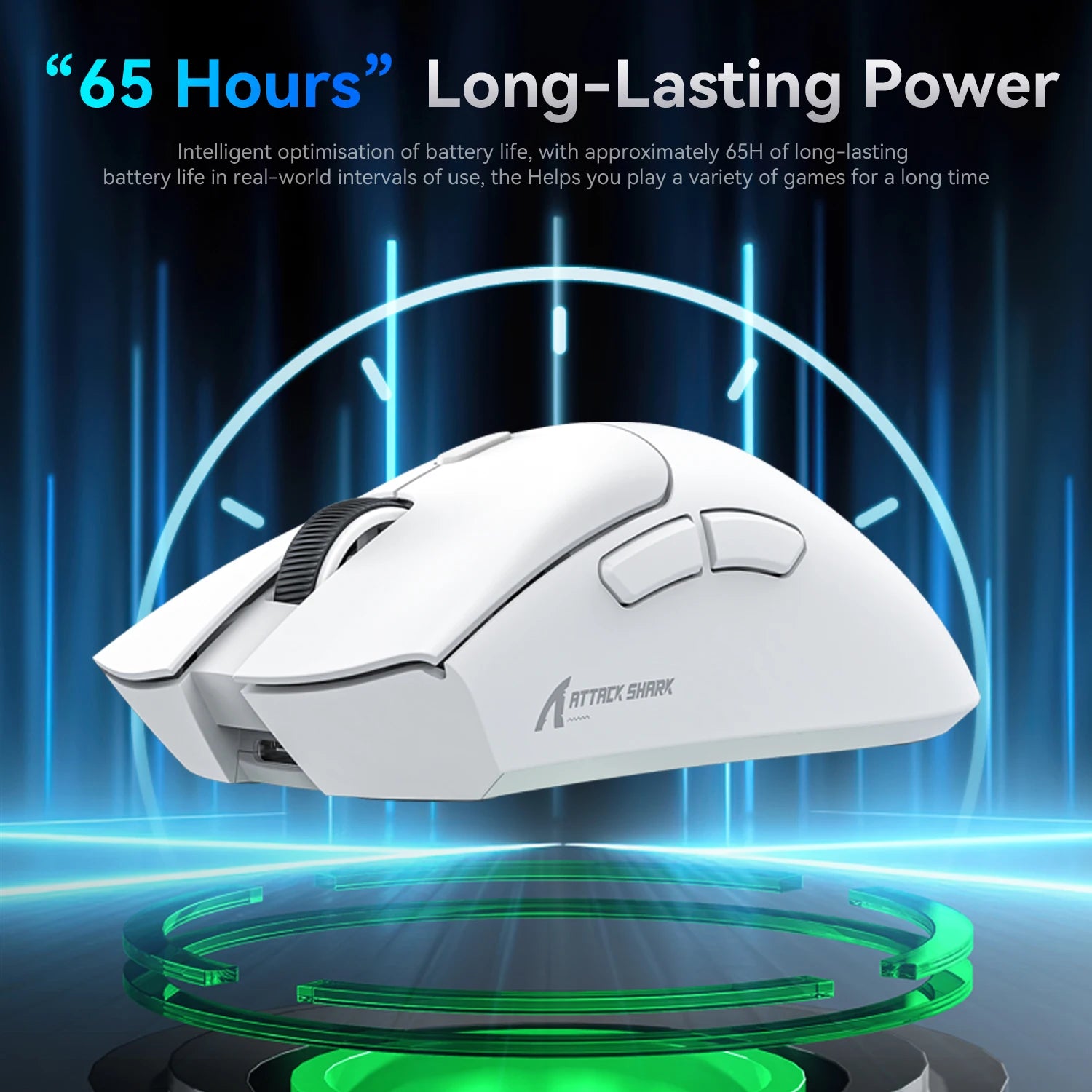 Attack Shark R1 Gaming Mouse Cost-Effective, Lightweight, Ergonomic, Adjustable DPI, Wireless/Wired Dual Modes, Precise
