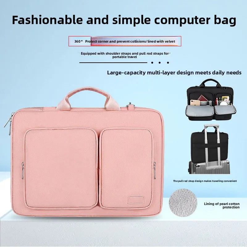 Laptop Bag Handbag 13 14 15 inch for MacBook Air Pro M1 M2 M3 HP Dell Notebook Shoulder Sleeve Protective Computer Briefcase