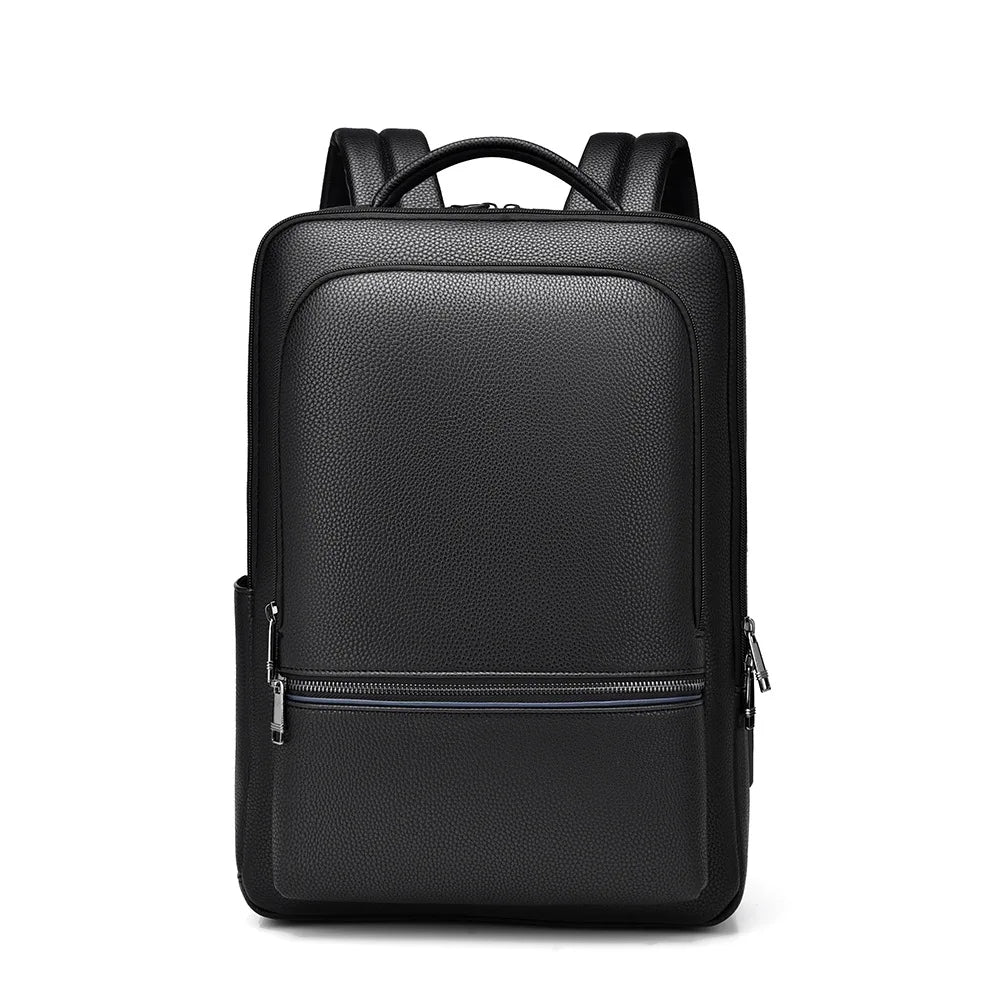 Men's 15.6 inch Laptop Backpack PU Leather Satchel USB Charging Executive Backpack Briefcase Office Travel Business Shoulder Bag