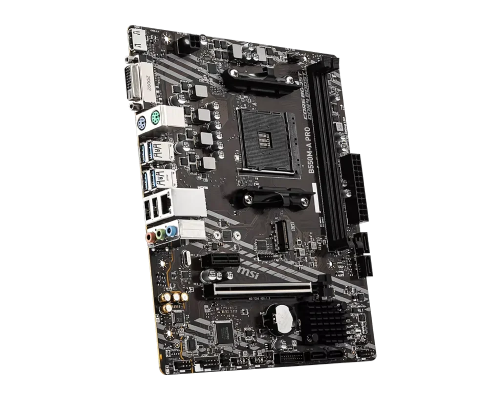 MSI B550M-A PRO AMD Gaming Motherboard AM4 DDR4 M.2 Supports Ryzen