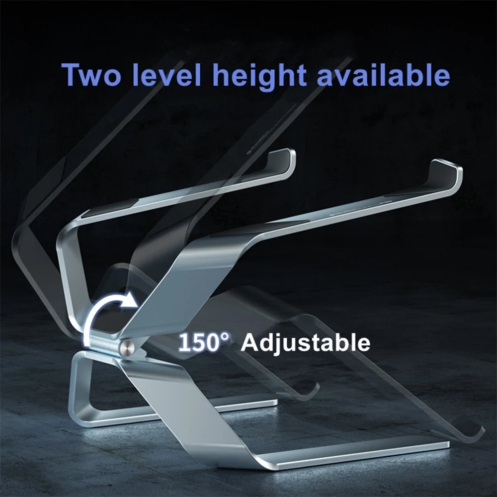 Laptop Stand Adjustable Aluminum Alloy Notebook Tablet Stand Up to 17.3 Inch Laptop Portable Fold Holder Cooling Bracket Support