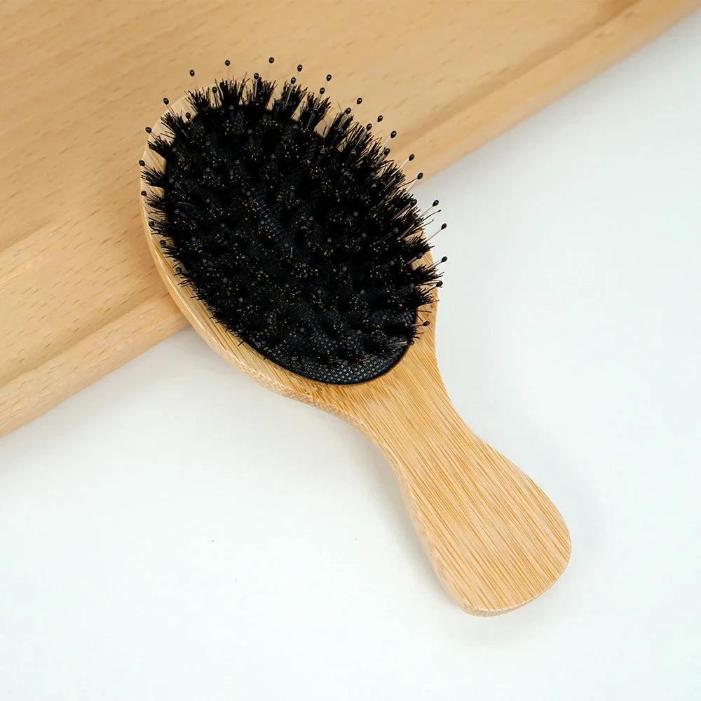 Natural Bamboo & Boar Bristle Hair Brush