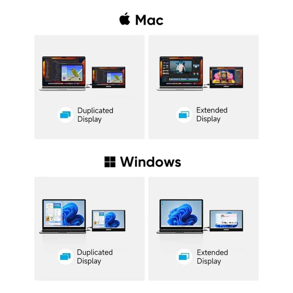 11.6 Inch Portable Monitor HDMI-Compatible Laptop second screen Gaming Extended Display For PC/Switch/PS4/Xbox/Raspberry Pi