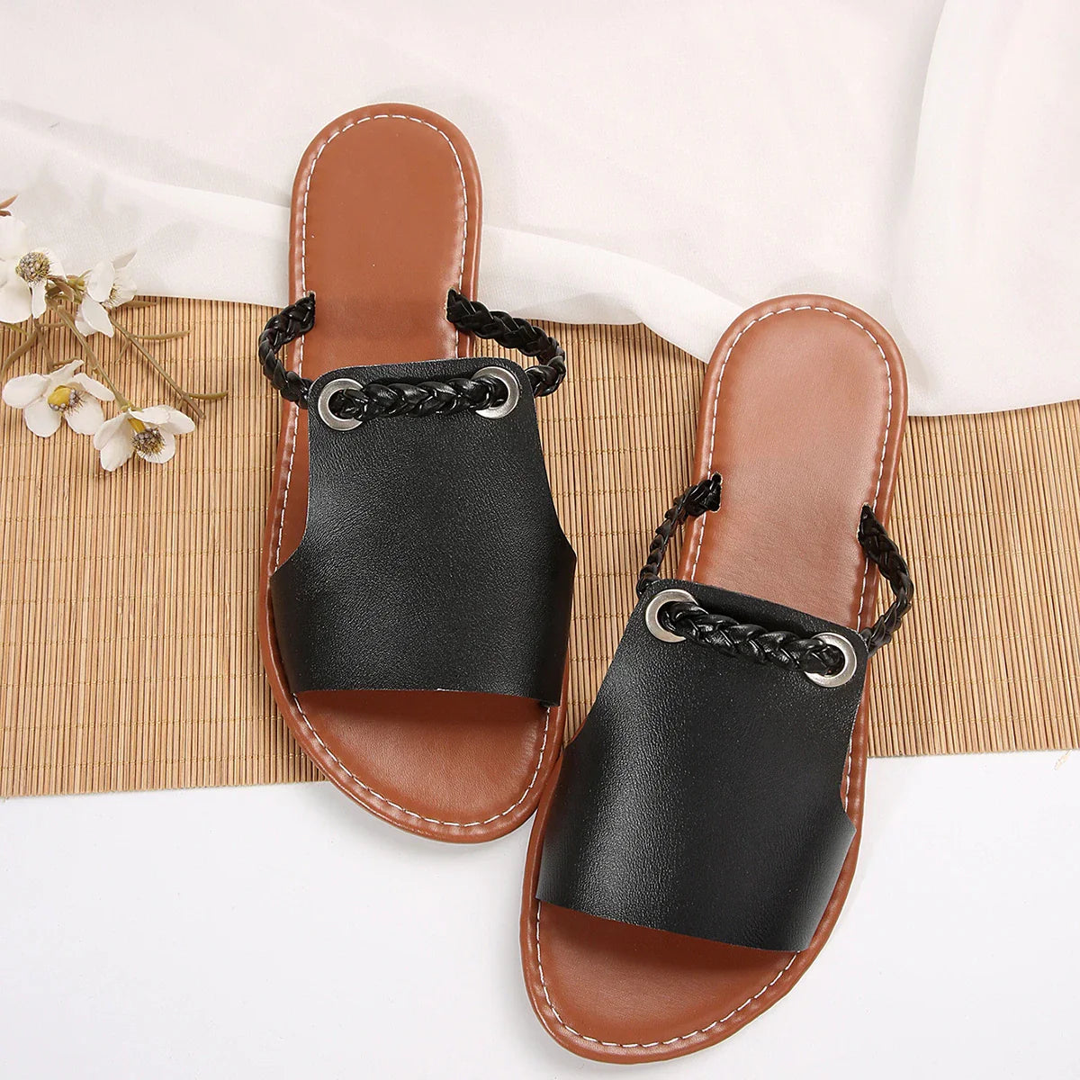 Women's Bohemian Flat Sandals - Summer Flip Flops