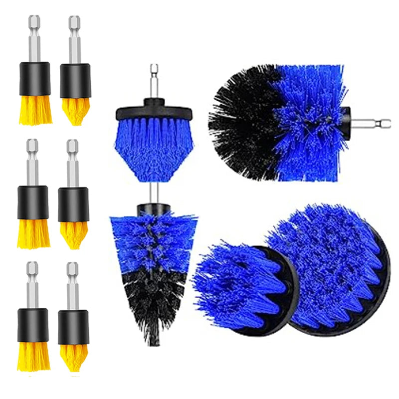 UNTIOR Electric Drill Brush Attachment Set Power Scrubber Brush Car Polisher Kitchen Bathroom Cleaning Tool Car Detailig Brushes
