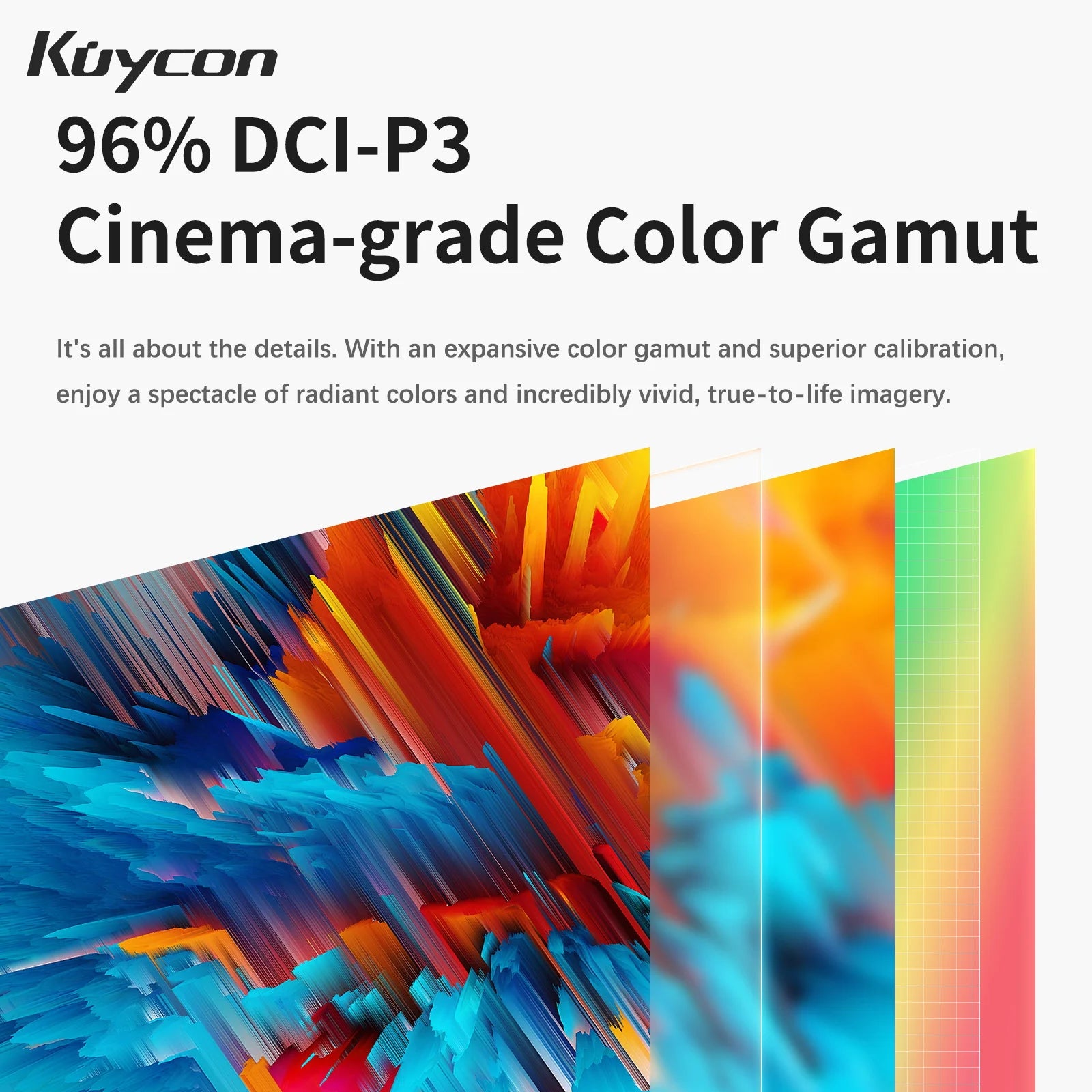 Original Kuycon P10 Gaming Computer Monitor Aluminum Alloy UHD 4K HDR400 PC Display Quick Response AMD Free Sync Desktop Screen