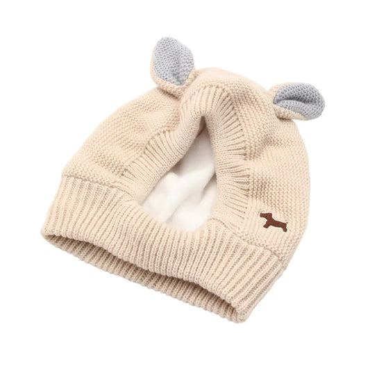 Simple Knitted Rabbit Ear Hat for Pets