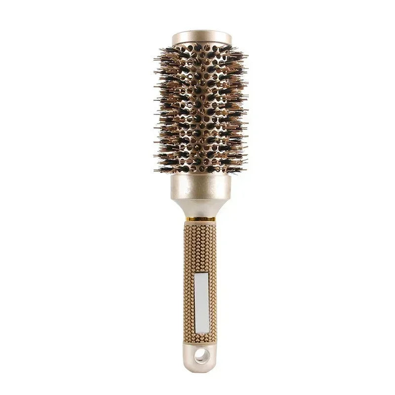 Nano Thermal Ceramic Round Hair Brush with Boar Bristles