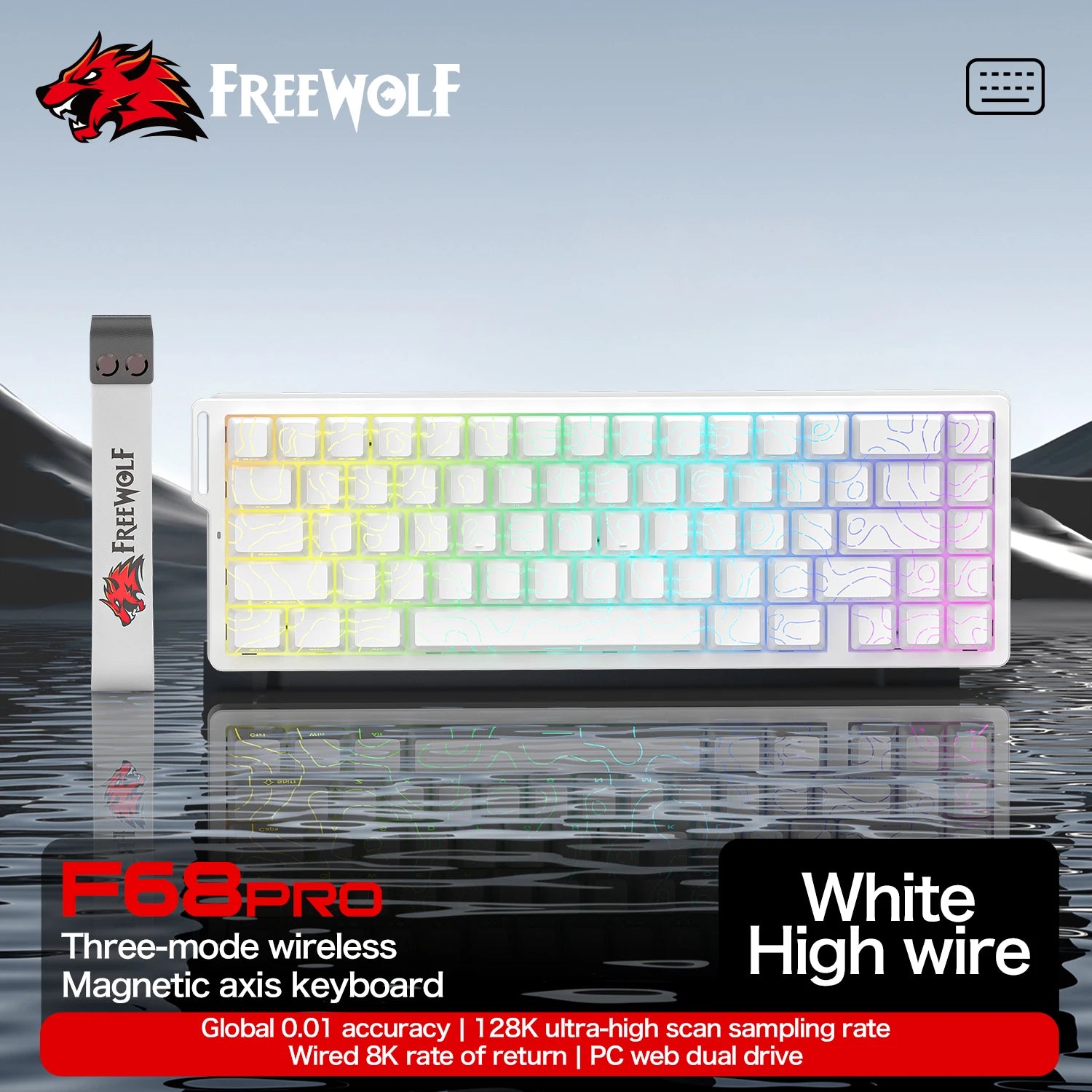 Magnetic Gaming Keyboard ATTACK SHARK X68HE X68PRO HE and FREEWOLF F68