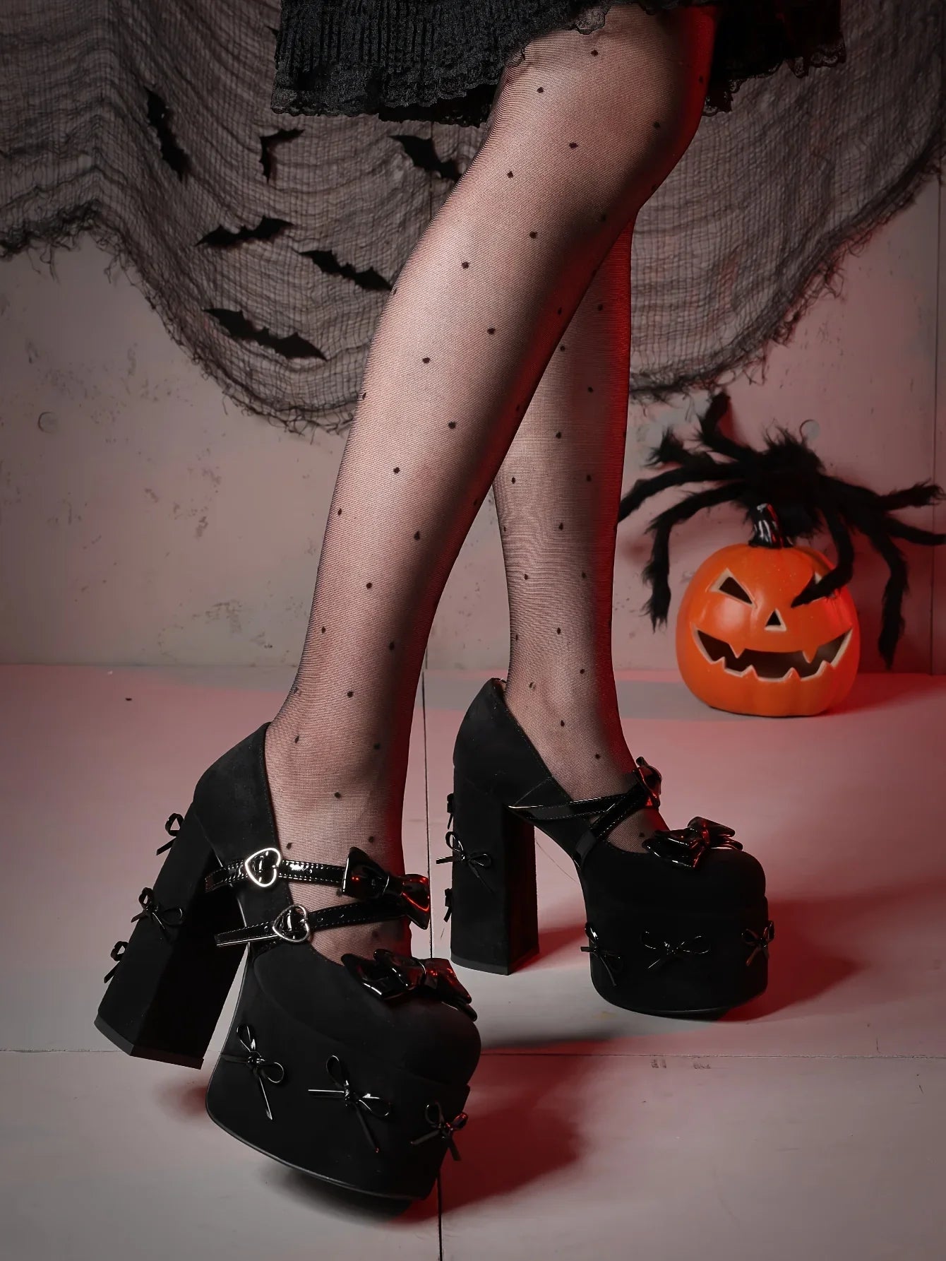 Womens Mary Jane Heels Black Platform Chunky Heels Goth Platform Shoes Chunky High Heel Mary Jane Heels Gothic Heels