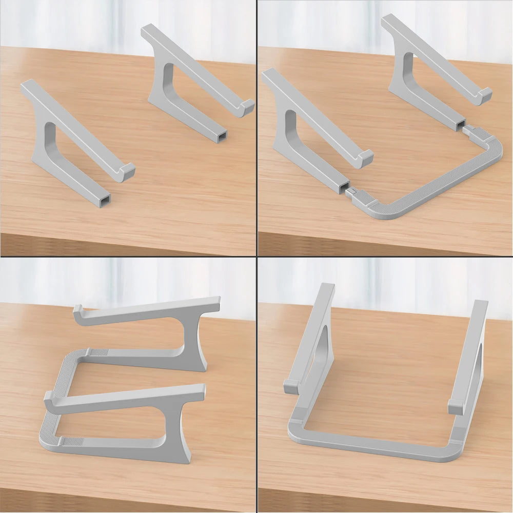 Ergonomic laptop stand with keyboard stand - portable desktop lift, suitable for MacBook, PC, tablet - sturdy