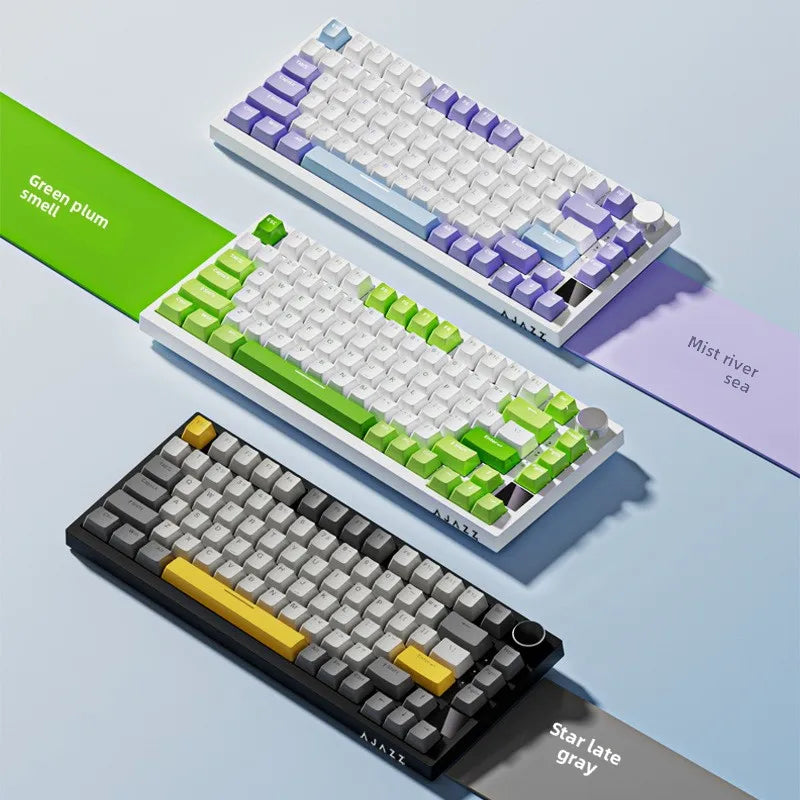 Heijue AK820pro Wireless Tri-Mode Mechanical Keyboard Customizable 75%