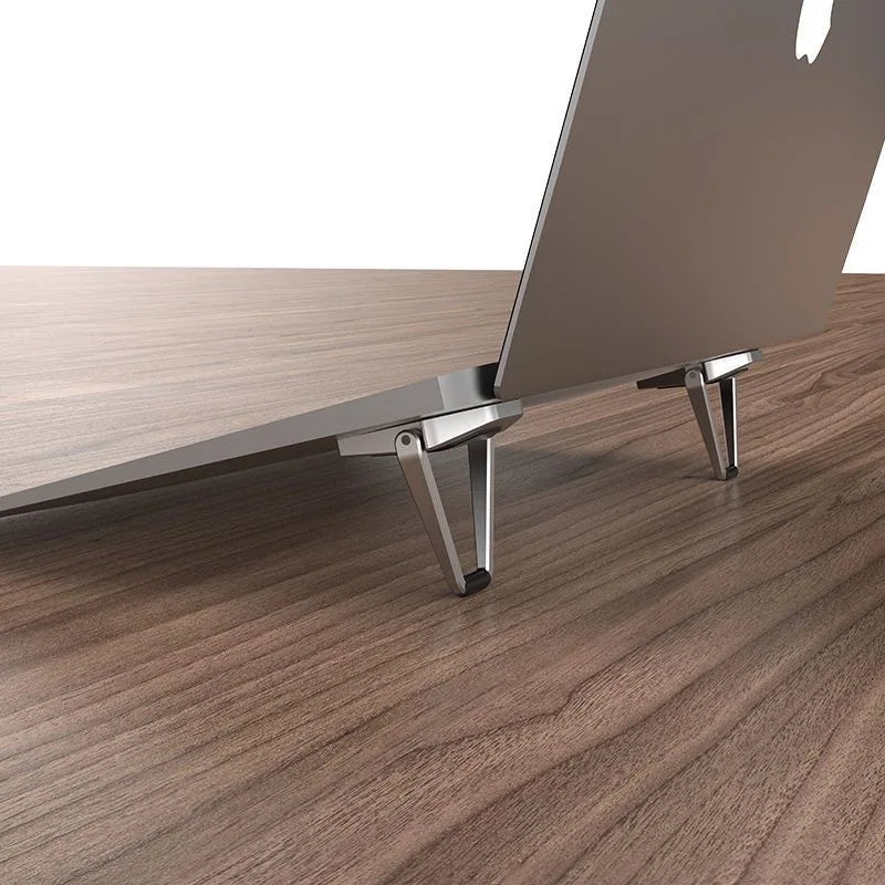 A pair of zinc alloy laptop invisible stands, mini portable desktop height-increasing cooling foldable support frames