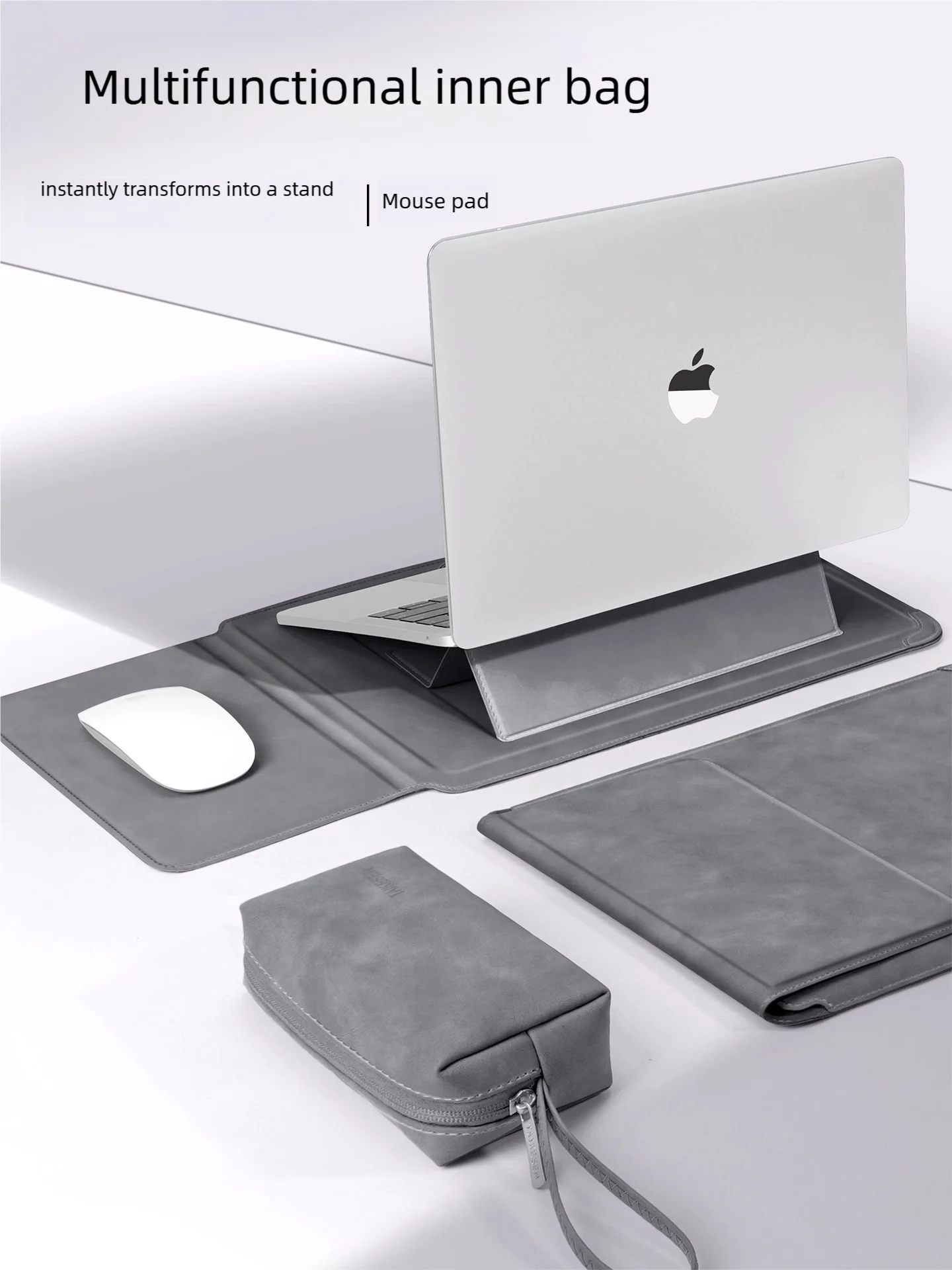 Laptop Sleeve Case 13 14 15 15.6 16Inch For Huawei HP DELL Bag For Macbook Air Pro 13 13.6 M4 Notebook Case with stand Men Women